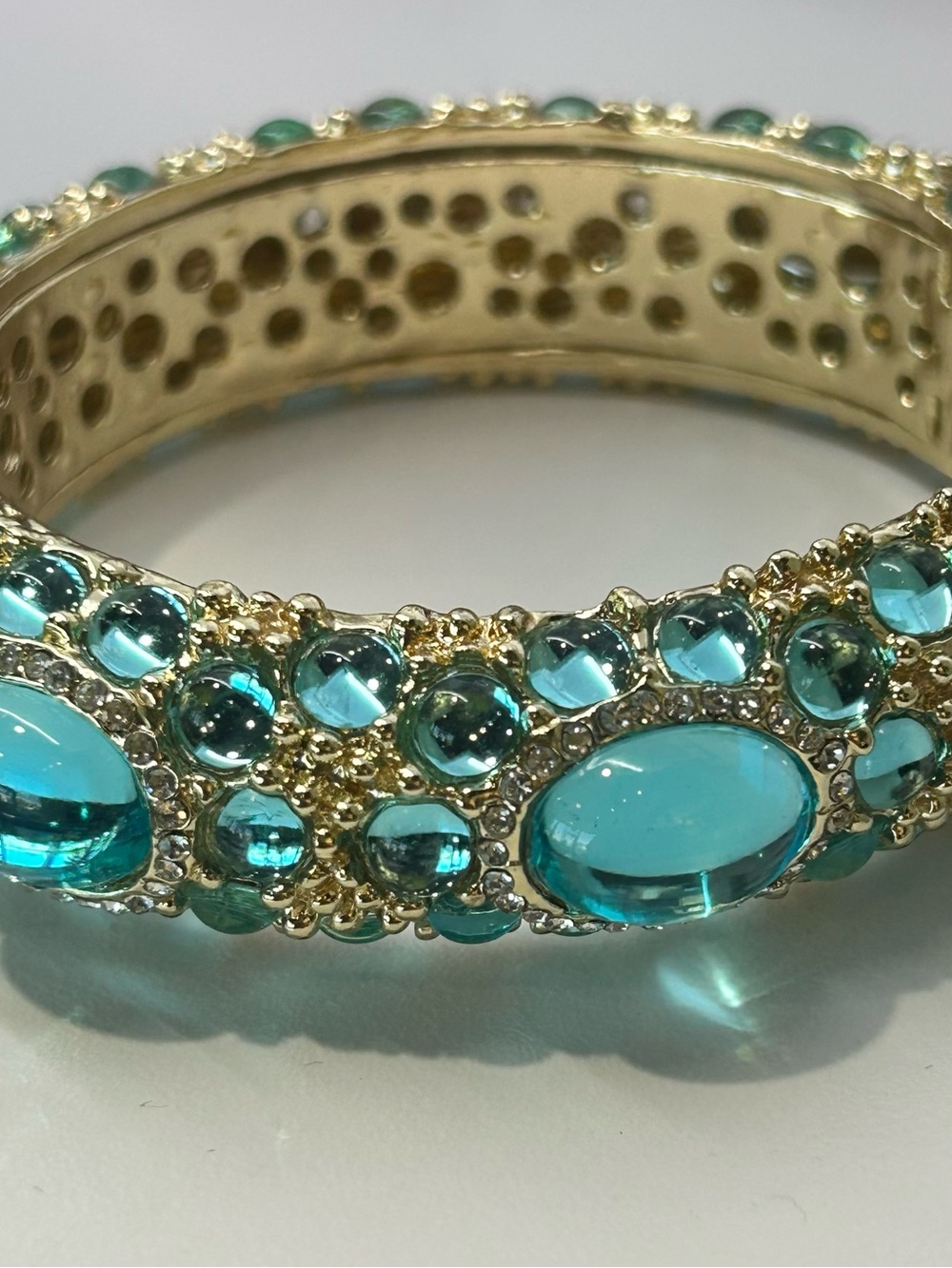 Mindy Grutman The Ocean Collection Chloe Bangle Bracelet in Saint Tropez Blue